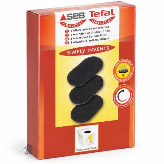SEB - Lot de 3 filtres lavables anti-odeur - XA500024
