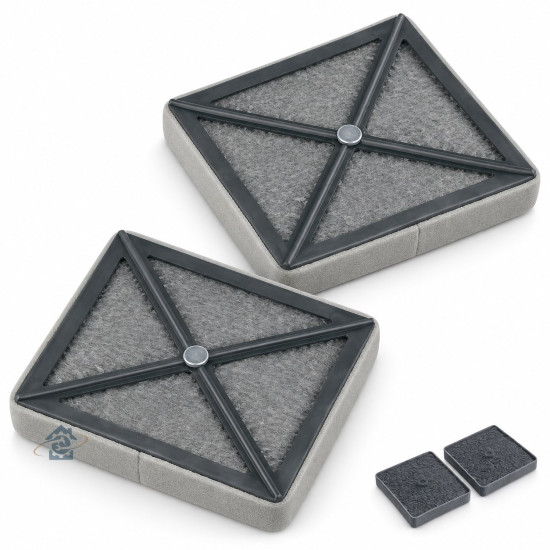 Lot de 2 filtres à charbon pour hotte Miele - 3174715