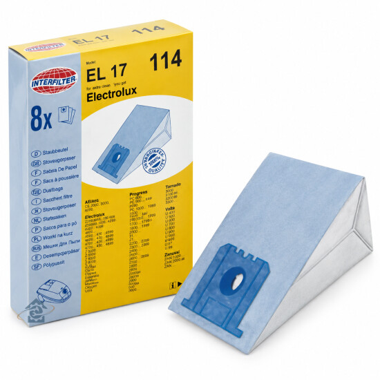 Boîte de 5 sacs papier pour aspirateur Tornado / Progress / Volta - 09717083