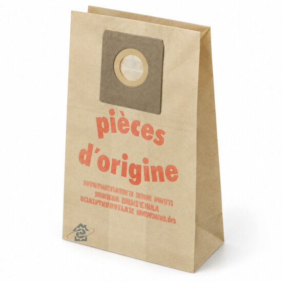 Sacs papier pour aspirateur Paris-Rhone et Excelsior - Boîte de 5 (09200126)