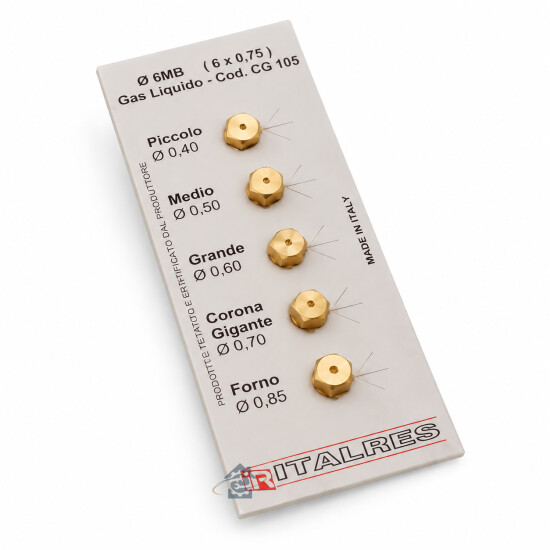 Jeu d'injecteurs butane/propane pour four et cuisinière De Dietrich, Brandt, Sauter - 77X9404