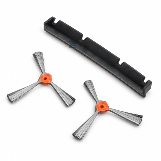 Rowenta - Kit brossettes latérales (x2) et raclette aspirateur robot - ZR703001