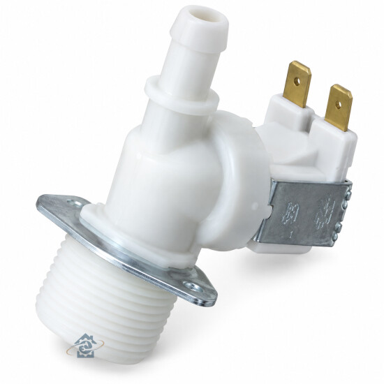 Électrovanne 1 voie 180° pour lave-linge Whirlpool, Laden, Ignis, Bauknecht, Radiola - 481981729013