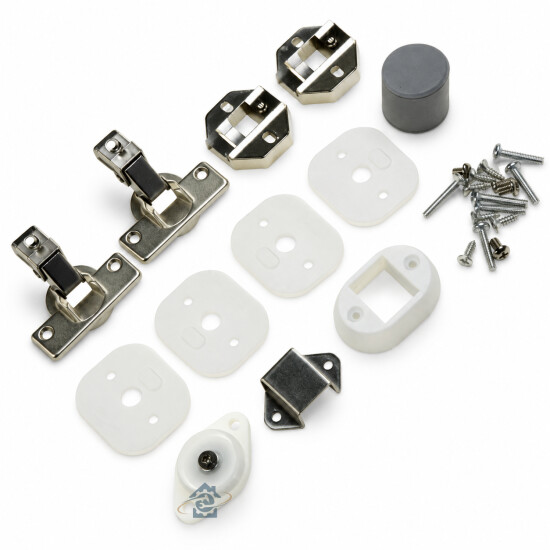 Kit d'encastrement charnières lave-linge Whirlpool / Indesit / Ariston Hotpoint / Scholtes - 482000027727
