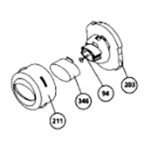 Bouton de programmateur (repère 203) 2807400800