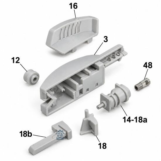 Manette de thermostat Candy / Hoover / Iberna / Indesit / Kelvinator / Rosieres 41033986