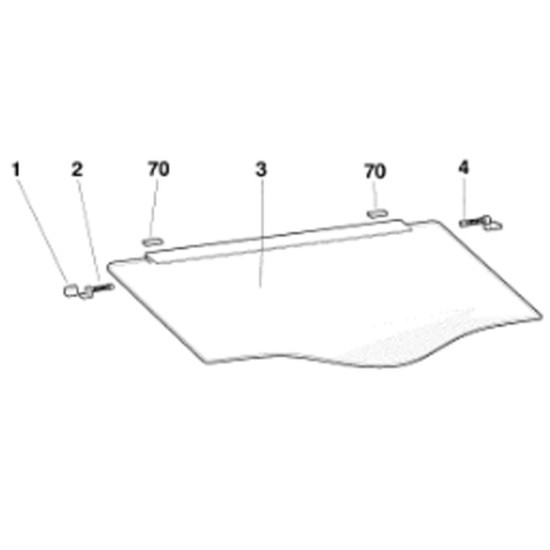 Heurtoir couvercle en verre (repère 70) C00033923