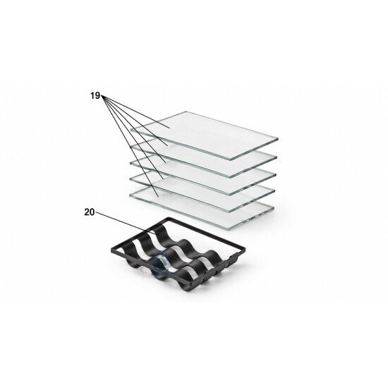 Clayette étagère en verre pour réfrigérateur Schneider, Saba, Coldis - FR001809