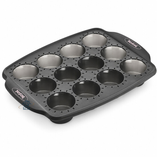 Moule 12 mini muffins CrispyBake 29x21 cm en silicone Tefal J4170214
