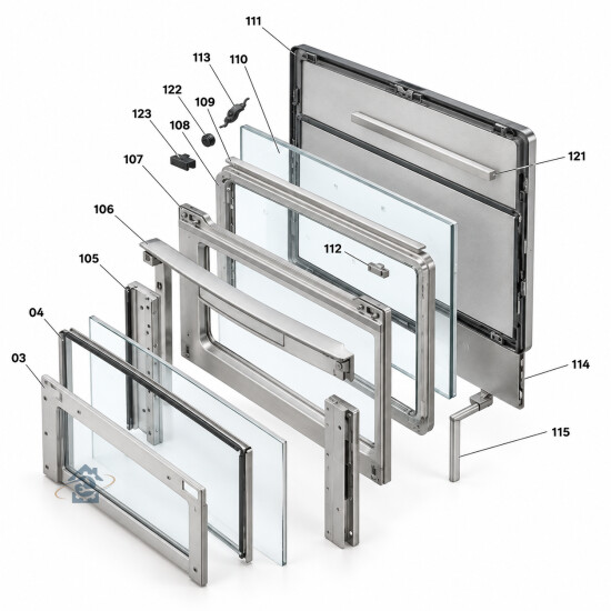 Gaggenau Vitre intérieure de porte pour four - 00292912