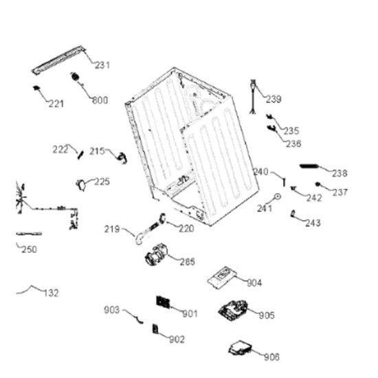 Tuyau de vidange (repère 219) 42008945