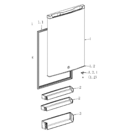 Balconnet Bouteilles (repère 3) FR000510