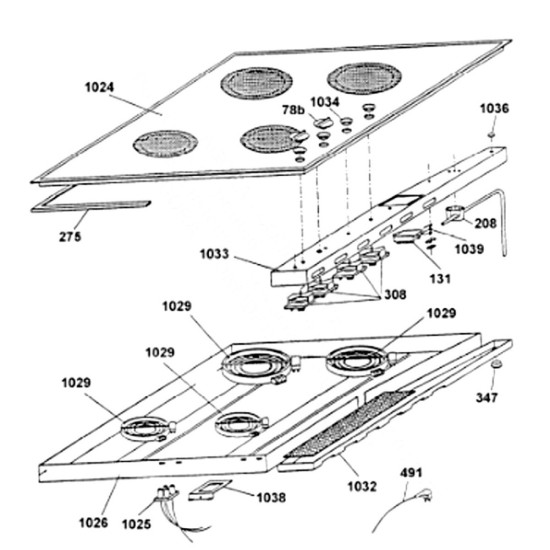 Support voyant (repère 1038) 93556371