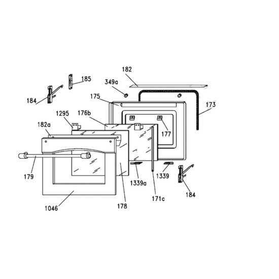 Poignée de porte (repère 179) 93775625