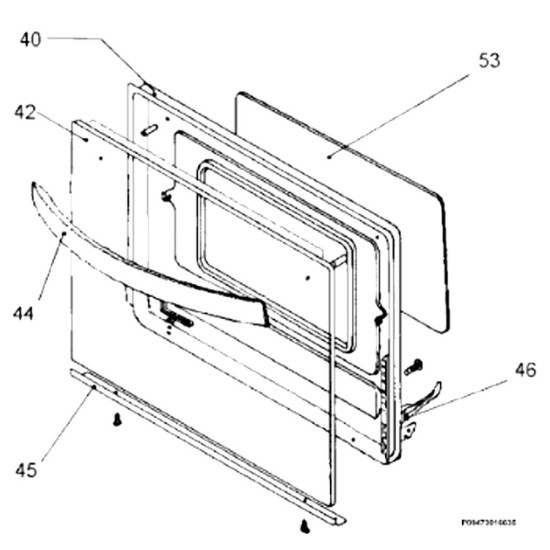 Vitre extérieure de porte blanc (repère 42) 3429136223