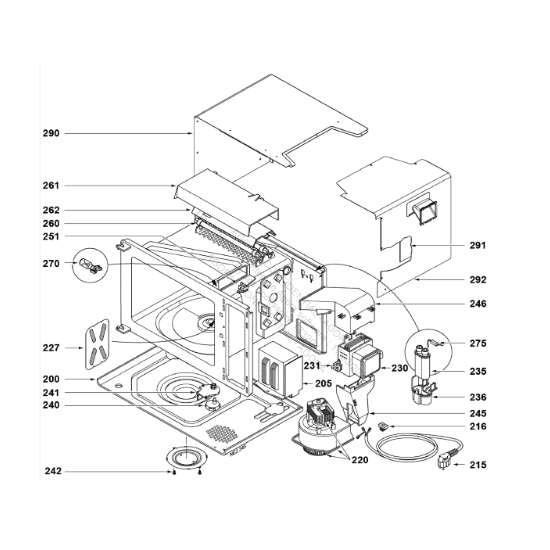 Capot d'habillage droit (repère 292) C00269468