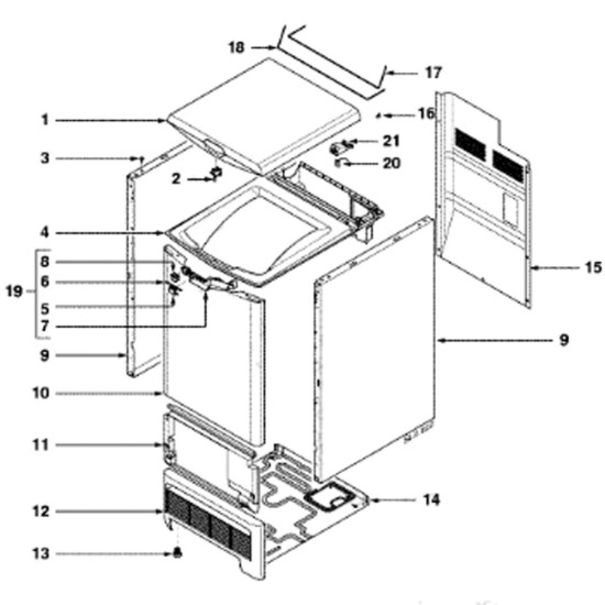 Bouton de programmateur (repère 16) 57X2069
