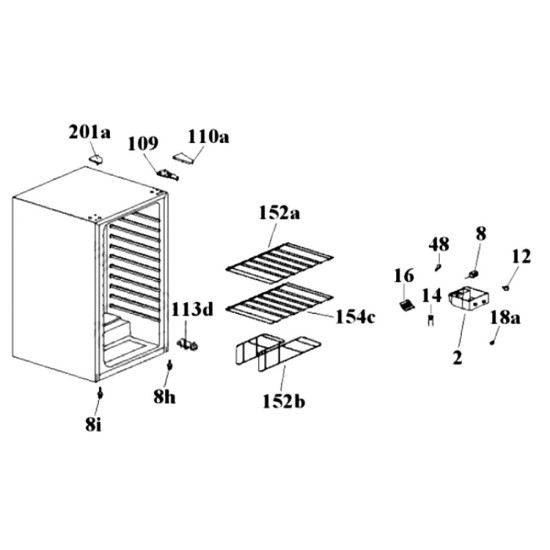 Grille supérieure (repère 152a) 49010076