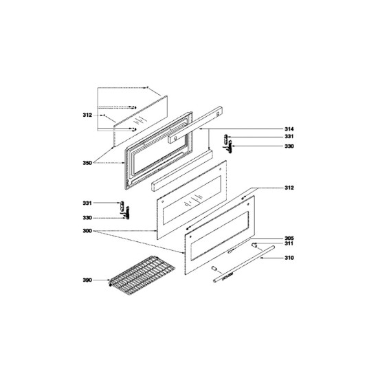 Vitre avant (repère 300) 74X5590