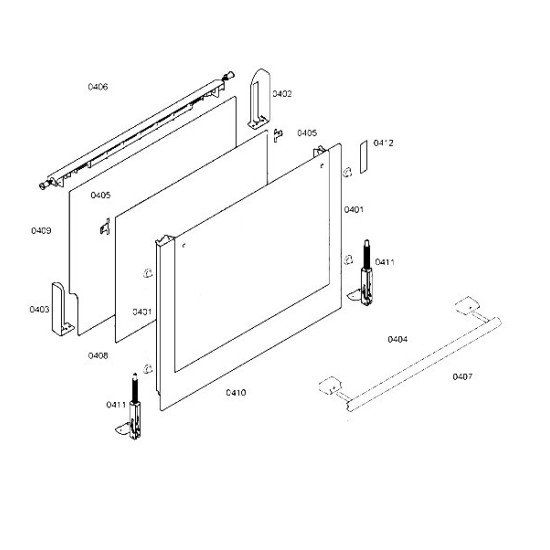 Vitre de façade (repère 410) 00476152