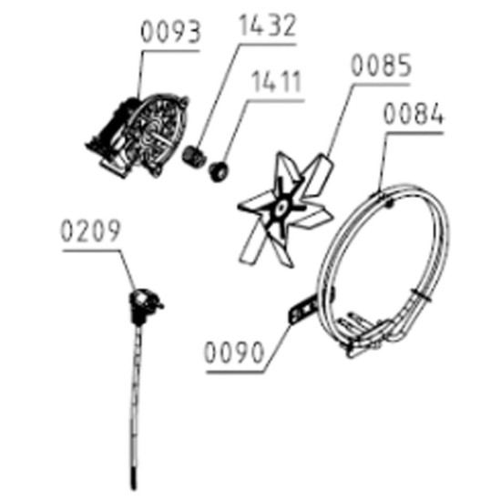 Moteur ventilateur vapeur 230v (repère 0093) 466471