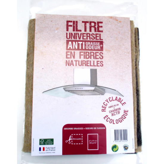 Filtre à charbon bio en fibre de lin naturel  484000008652, 484000000836