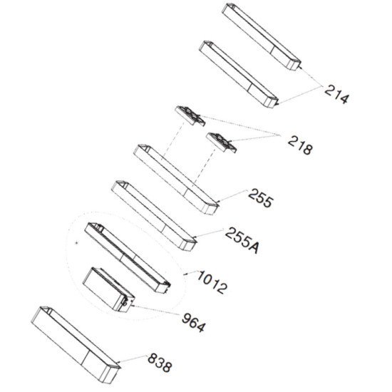 Balconnet porte bouteille (repère n°255) 4943400100