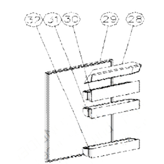 Balconnet bouteilles (repère 32) 137H29