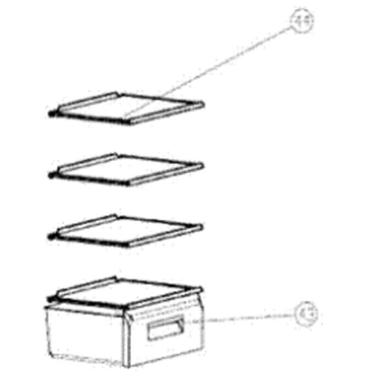 Bac à légumes (repère 43) 132H46