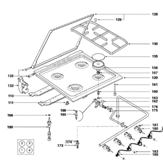 Tube alim gaz arg (repère 175) 71X2460