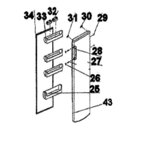 Balconnet à bouteilles (repère 25) 138F25